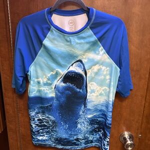 Wonder Nation Blue Shark Graphic Tee